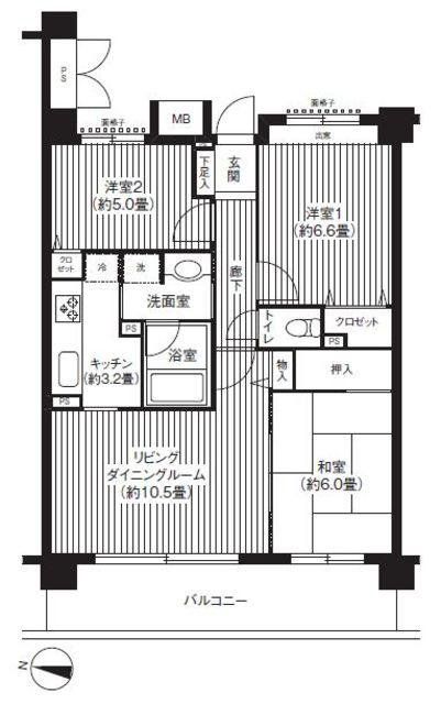 ＫＳ桜川の間取り