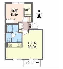 松本市大字島立のアパートの間取り