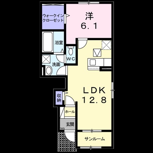 埴科郡坂城町大字南条のアパートの間取り