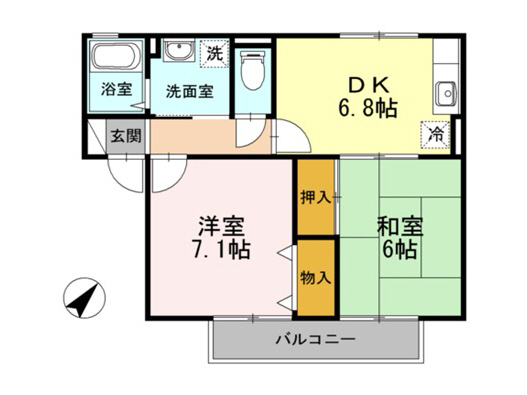 エスポワール大川田Iの間取り