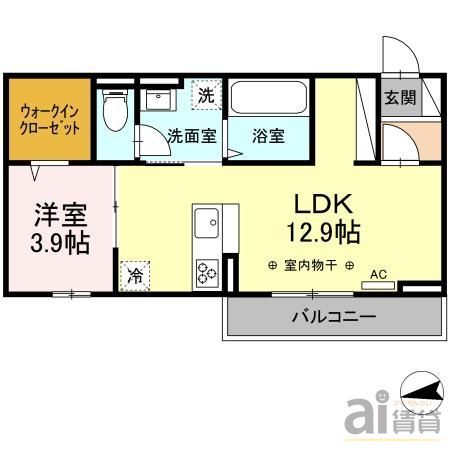 府中市府中町のアパートの間取り