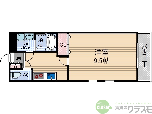 箕面市彩都粟生南のマンションの間取り