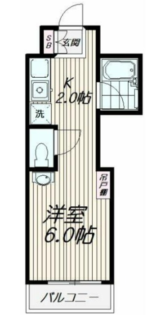 大田区北馬込のマンションの間取り