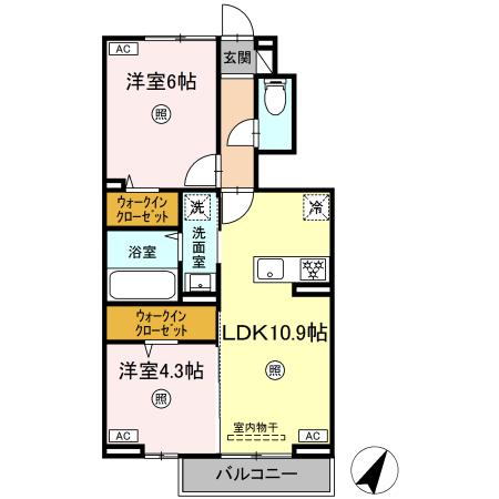 上益城郡御船町大字高木のアパートの間取り