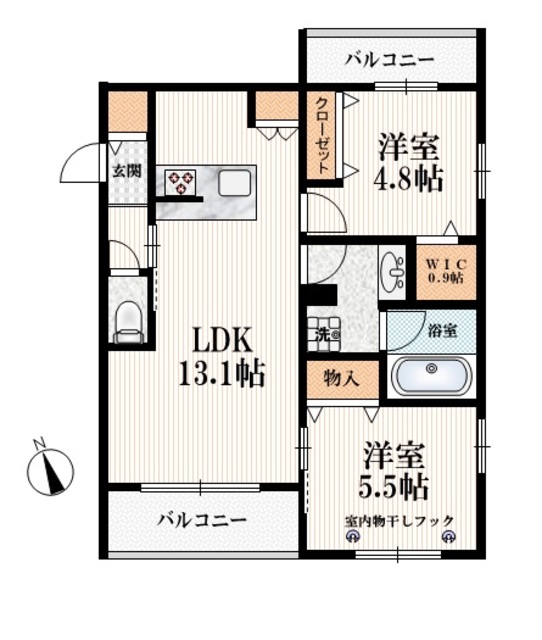 練馬区富士見台のマンションの間取り