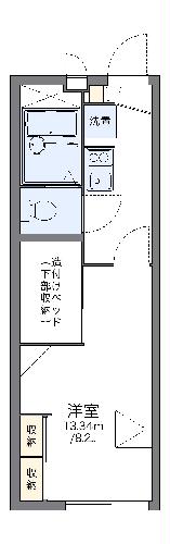 レオパレスミッドアイランドの間取り