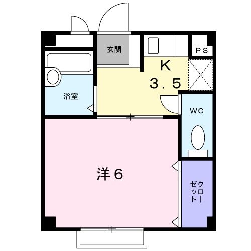 四日市市野田のアパートの間取り