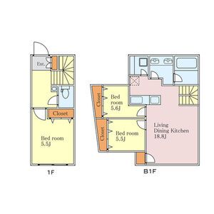 港区南麻布のマンションの間取り