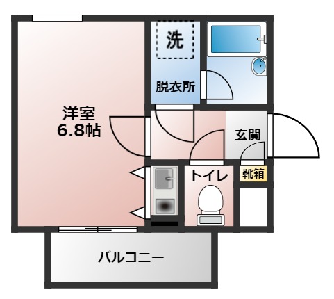 朝日プラザ末広の間取り