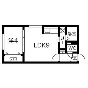 札幌市西区発寒六条のマンションの間取り