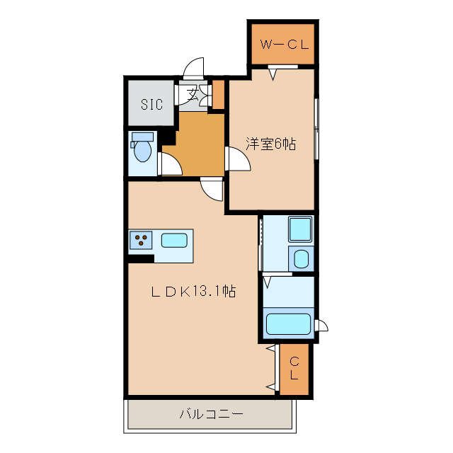 浜松市中央区三和町のマンションの間取り