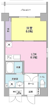 シティーコート大小路IIの間取り