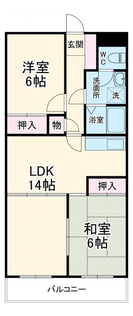 岐阜市市橋のマンションの間取り