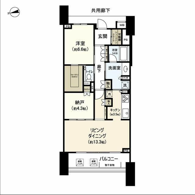 横浜市青葉区あざみ野のマンションの間取り