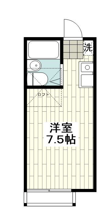 横須賀市鷹取のアパートの間取り