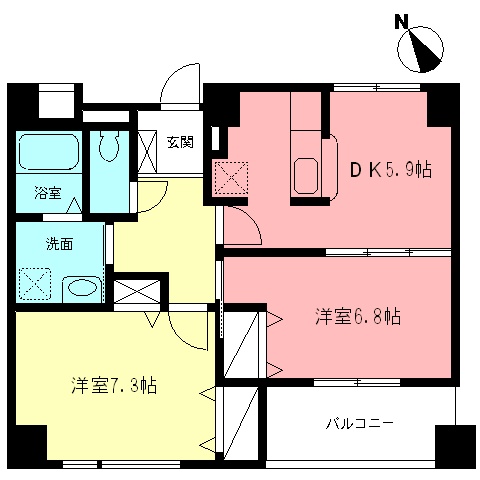 アズーロ多摩の間取り