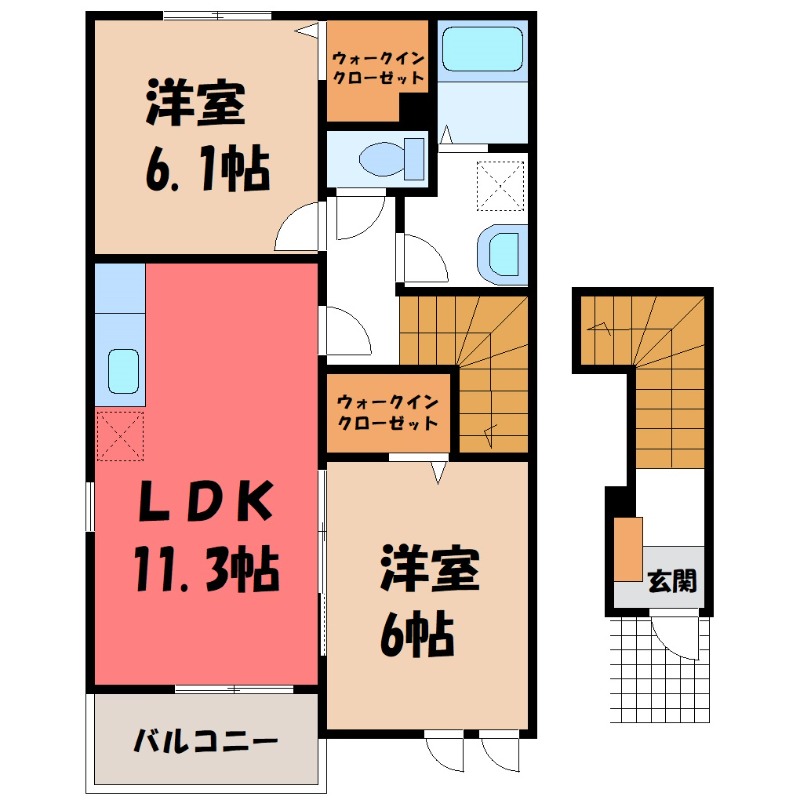 グレイス Bの間取り