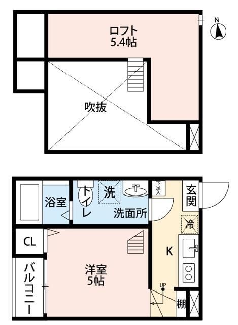 八千代市大和田のアパートの間取り