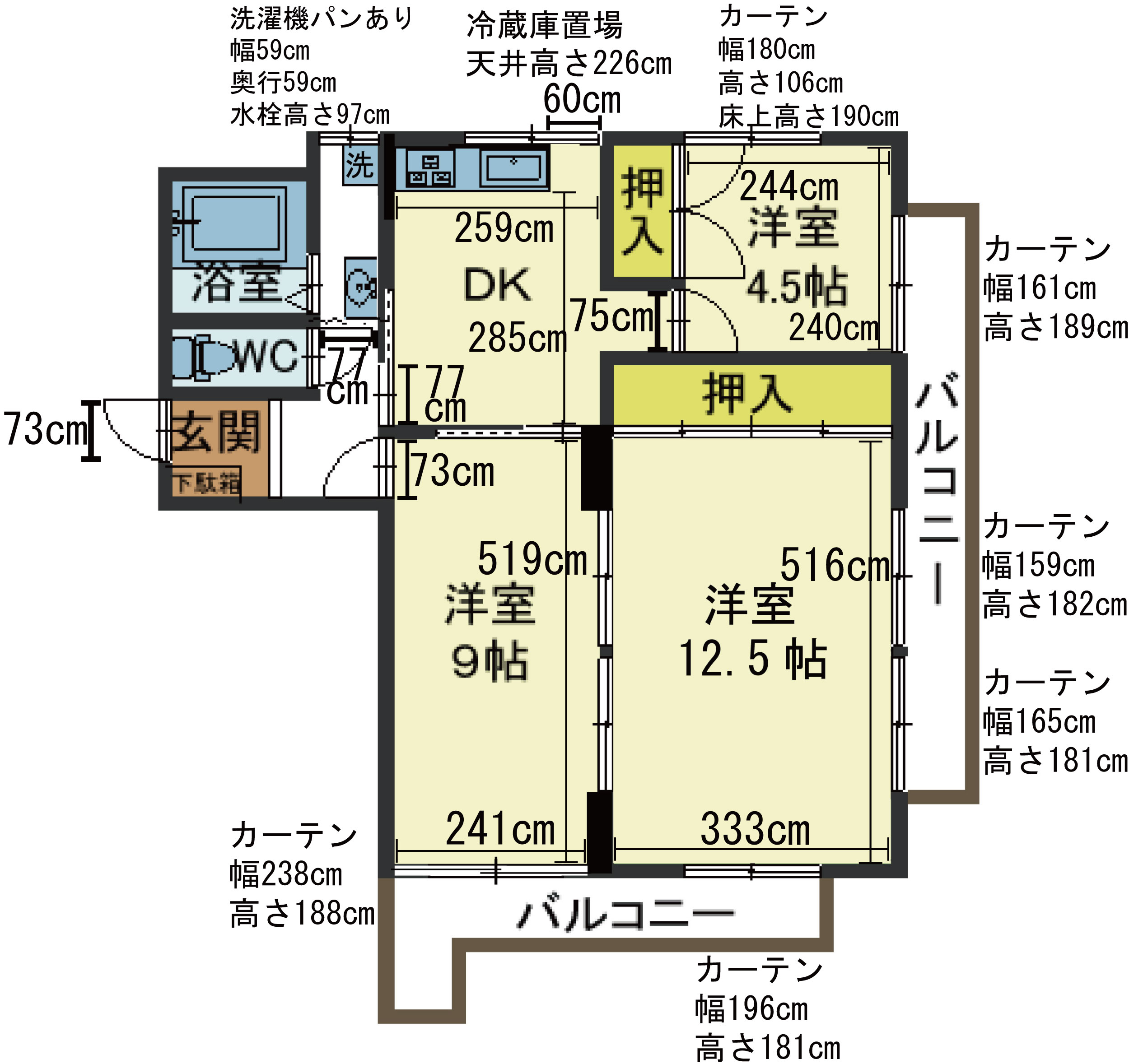 コーポ粟島の間取り