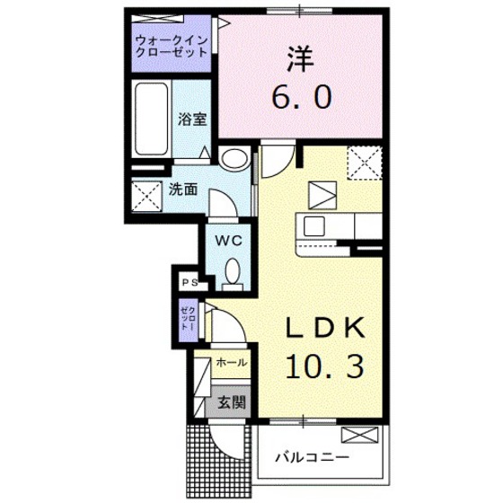 安芸郡熊野町城之堀のアパートの間取り