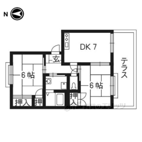 大津市膳所のアパートの間取り