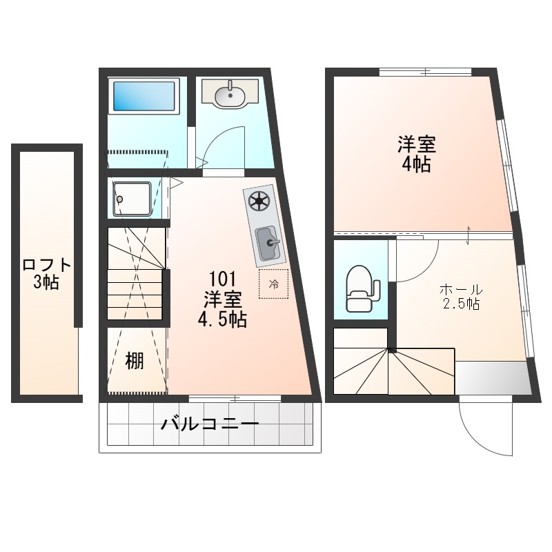 メゾンアッシュ柴崎の間取り