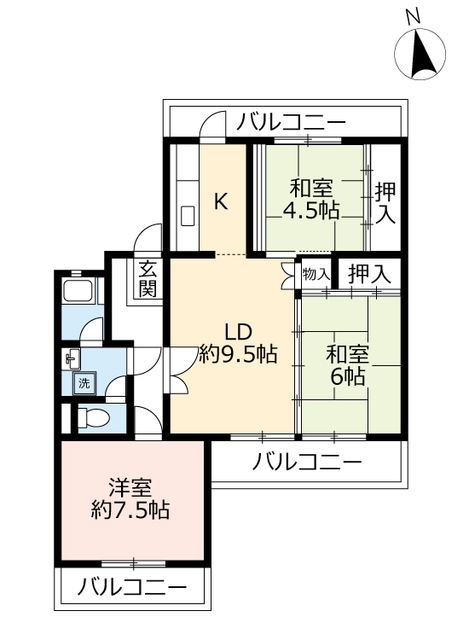 ＵＲ香椎の間取り