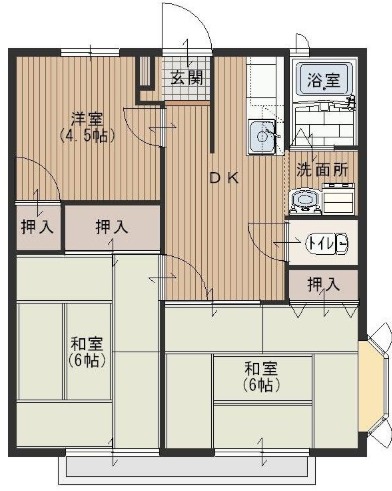 ファミールケイＡの間取り