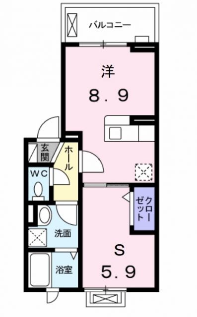 ルボアール箕面　Ａ棟の間取り