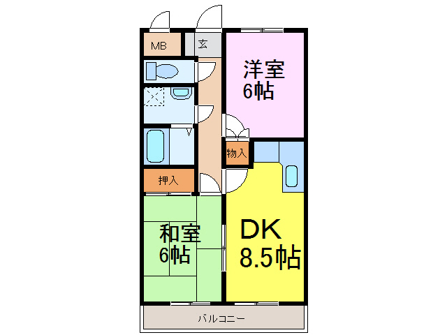 マロニエハイツの間取り