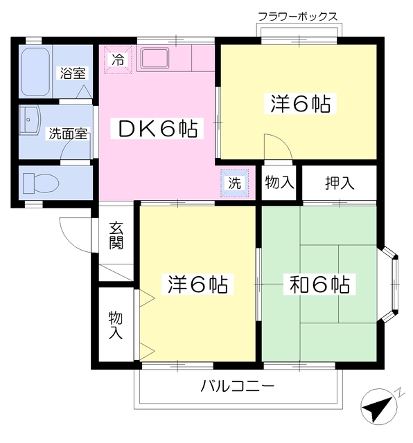 セジュール安久IIの間取り