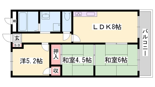 リゾティ英賀保の間取り