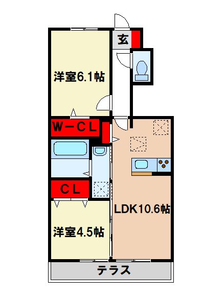 ベラルーチェ南ヶ丘の間取り