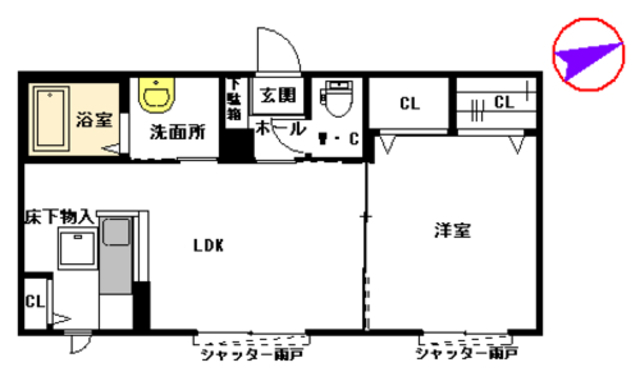 ヴィラ　ソレイユの間取り