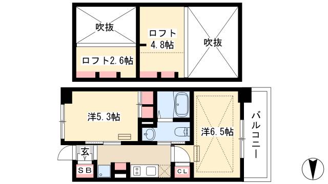 エステムコート名古屋駅前COREの間取り