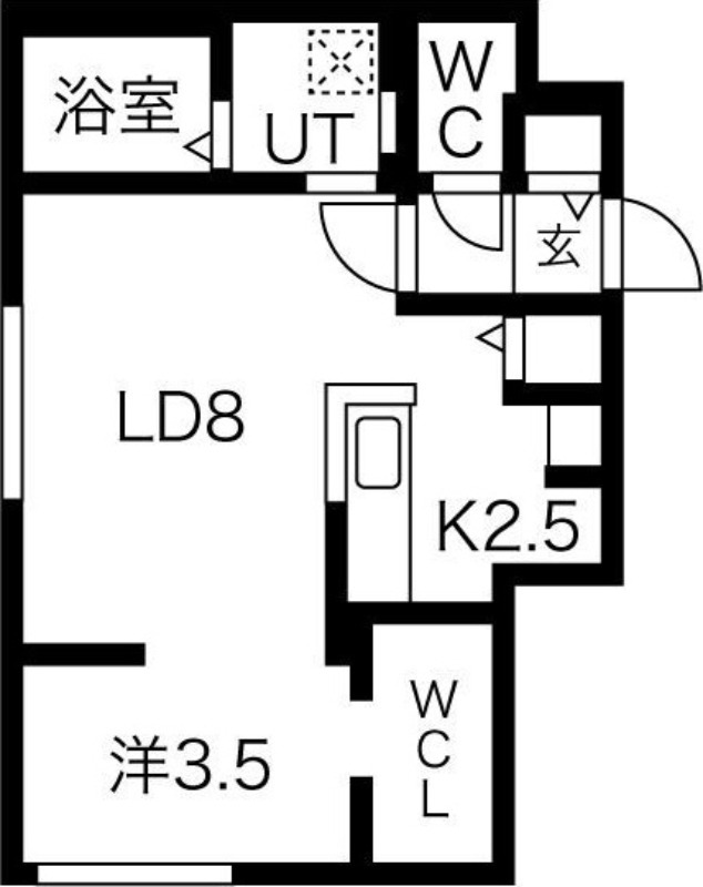 エアフォルク学園前の間取り