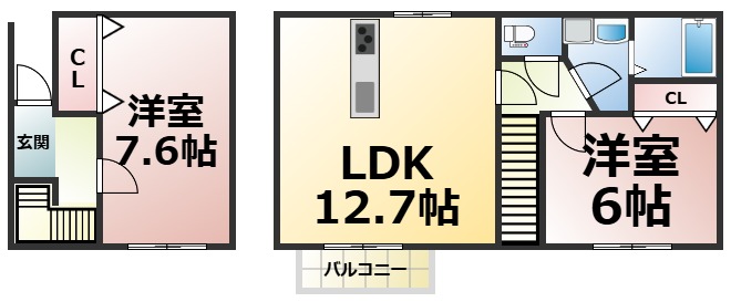 プランタン　ヒサの間取り