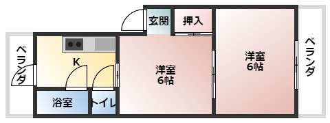 中瀬 ハイツの間取り