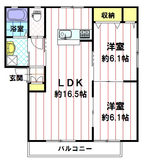 フェリーチェ稲田の間取り