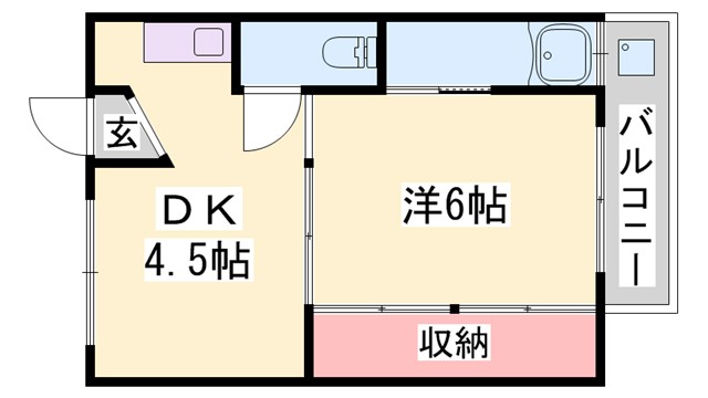 加西市中富町のマンションの間取り