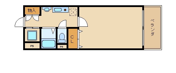 尼崎市築地のマンションの間取り