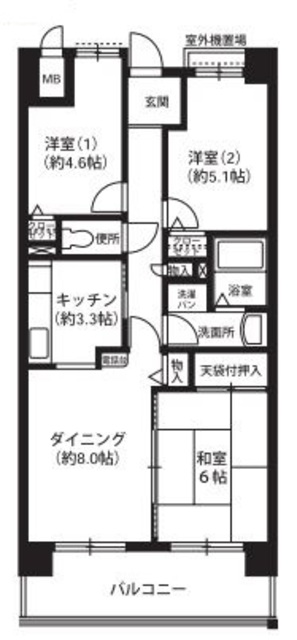 ウエストコート8番街の間取り