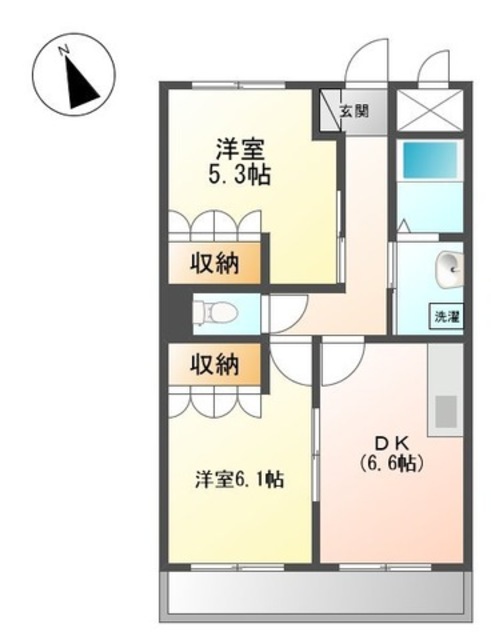 和歌山市北島のマンションの間取り