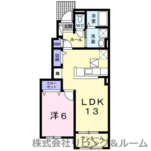 香取市佐原のアパートの間取り