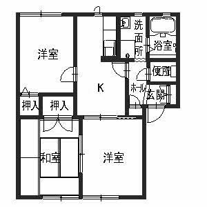 ディアス上ノ茶屋Ｃの間取り