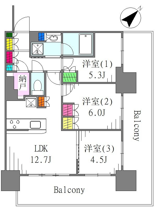 【八千代市緑が丘のマンションの間取り】