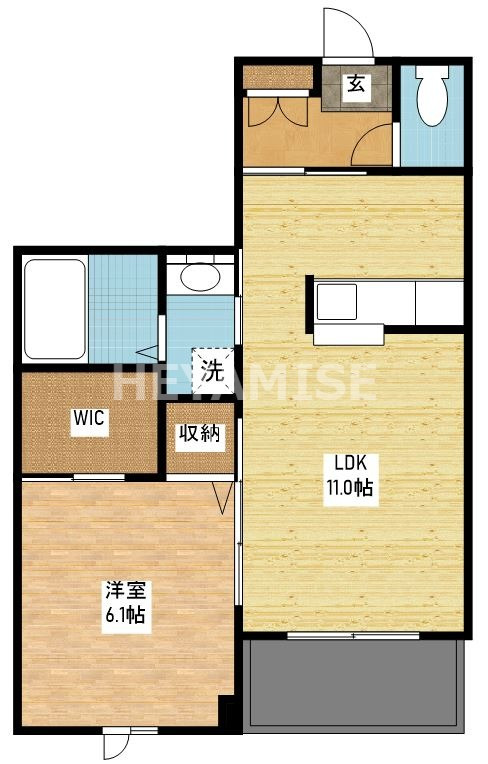 【長崎市富士見町のマンションの間取り】