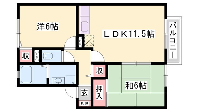 グランドソレイユ　A棟の間取り