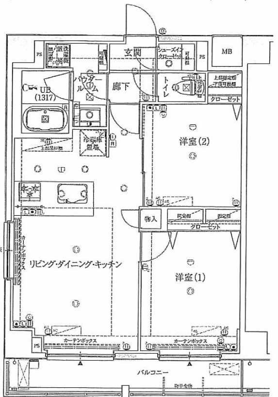 東京都北区赤羽西６（マンション）の賃貸物件の間取り