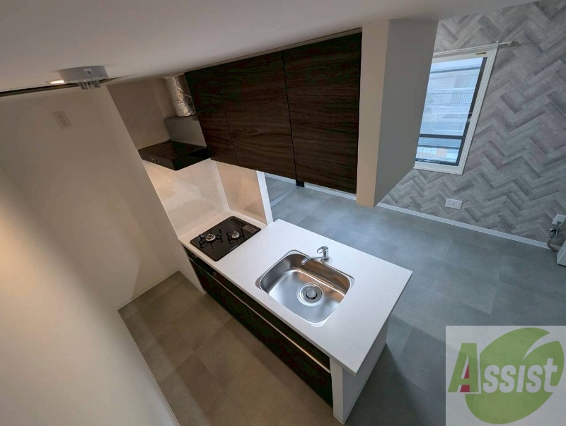 キッチン　清潔感がありお洒落なキッチンになっていました！